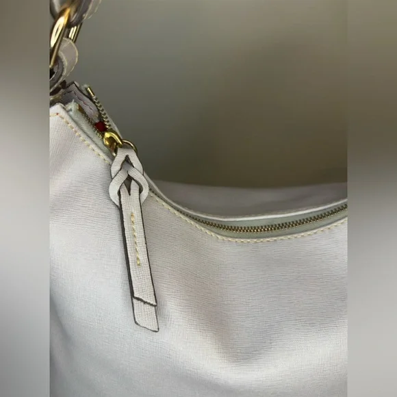 Dooney & Bourke Hobo light Grey Leather Shoulder Bag lg